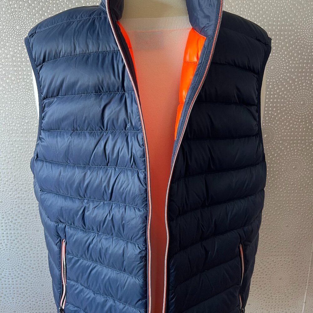 Michael Kors Men's Blue Sleeveless Full Zip Down Puffer Vest Size Large